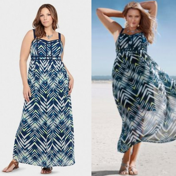 chevron maxi dress